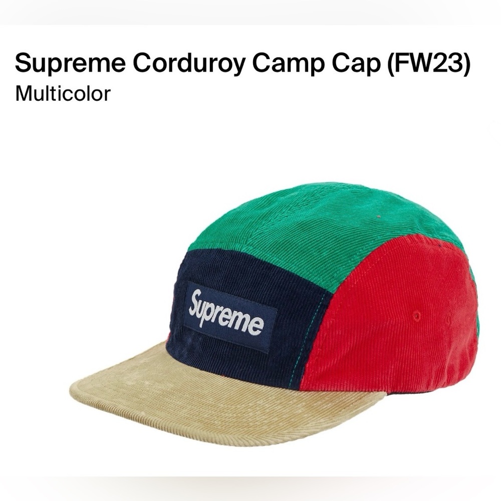 Supreme Corduroy Camp Cap (FW23) Multicolor NEW!!!